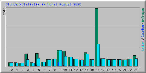Stunden-Statistik im Monat August 2026